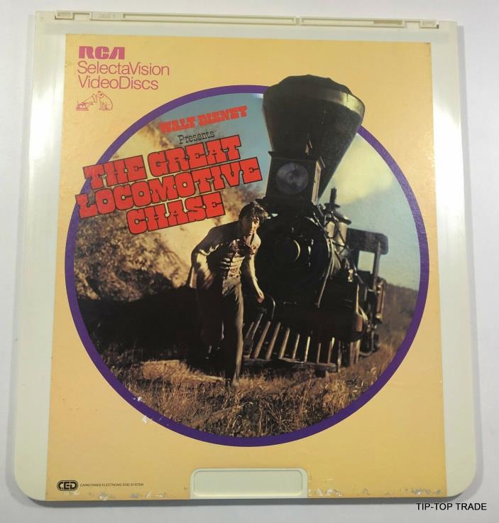 Rare Vintage RCA Walt Disney The Great Locomotive Chase Selectavision Videodiscs