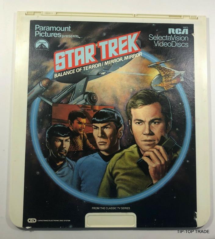 Vintage RCA Star Trek Balance of Terror/Mirror, Mirror Selectavision Videodiscs