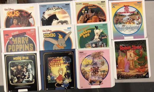 RCA SelectaVision Video Disc CED Family Movie Lot Of 11 Wizard of Oz Disney++/1Z