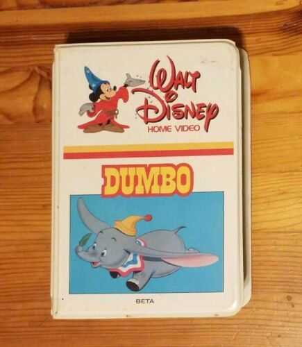Dumbo on Beta Max Tape Walt Disney Home Video Rare White Clamshell  Not VHS