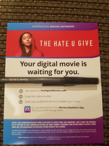 The Hate U Give Digital Code from Blue Ray