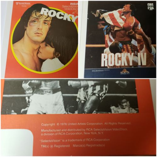 Rocky Video Discs Rocky & Rocky IV lot Of 2 1976 and 1986