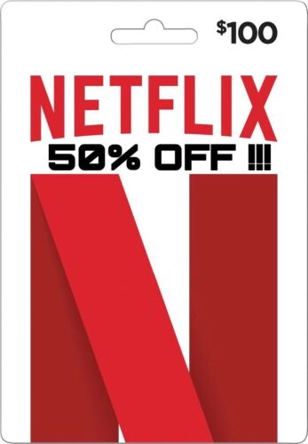 Netflix Gift Cards $100 / 50% OFF / Fast Email Delivery / Extrem Cheap!