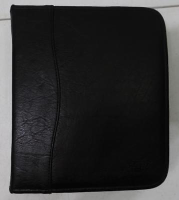 BLACK LEATHER 20 DVD BLU RAY GAME DISK CARRYING STORAGE CASE