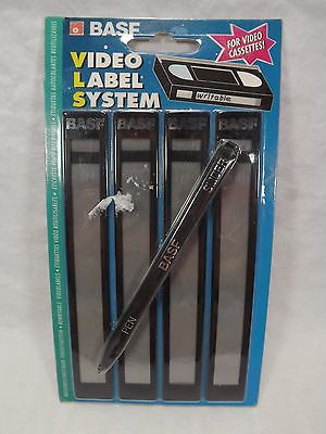 BASF Video Label System - VLS - for VHS Cassette Tapes - Re-Writable