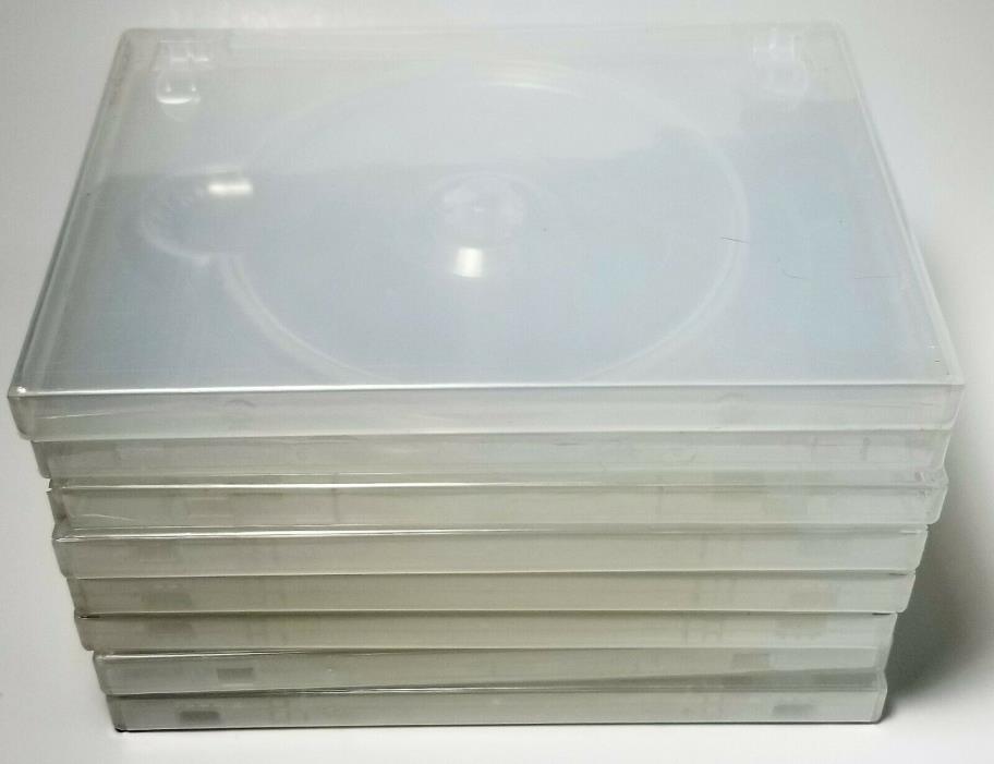 8 Empty clear DVD Cases 15mm multiple disc/s per case