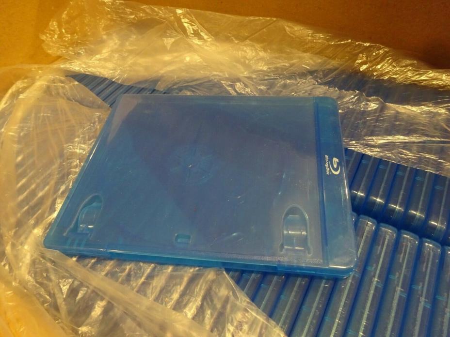 BOX 100 pieces Empty Bluray Logo Case Single Plastic CD DVD Disc Cover 1800 2100