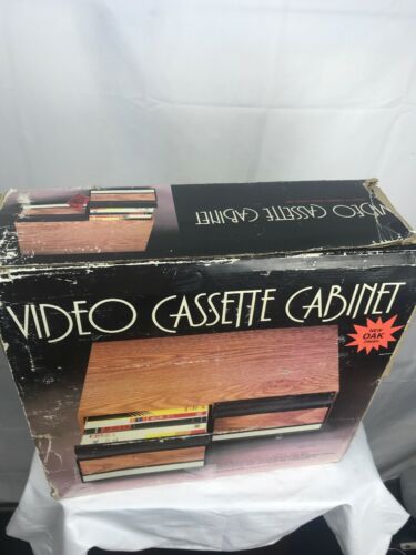 24 Slot VHS Video Cassette tape Storage Cabinet Amazing Condition Vintage