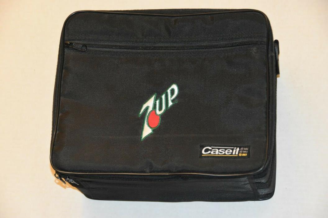 7 up soda CD Storage Carrying Brief Case It caseit for car travel
