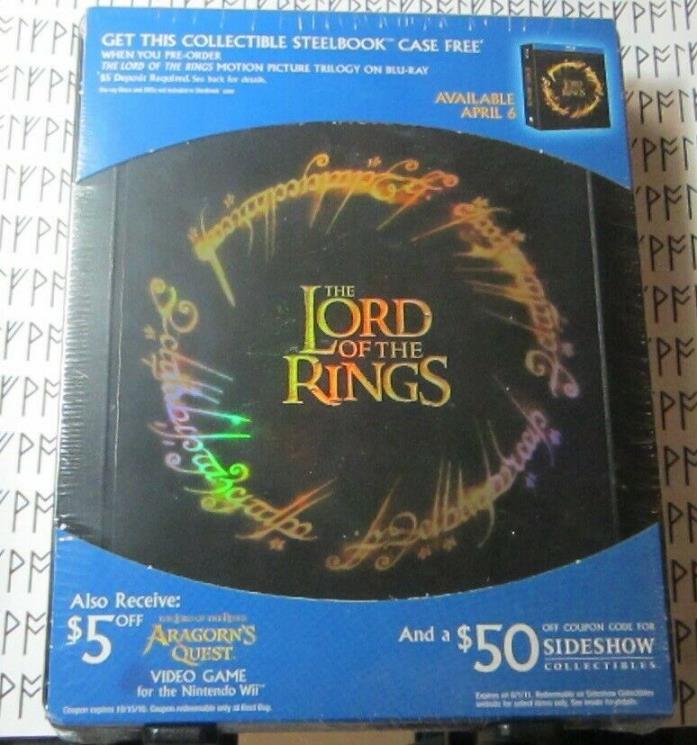 Lord of the Rings Trilogy Jumbo Steelbook Empty Case ~ Brand New (Blu-Ray Size)