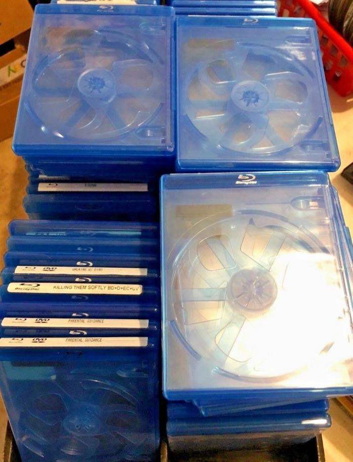 100 Blu-ray Cases 10mm 2-Disc DOUBLE - EXCELLENT SHAPE - ACTUAL PICTURE