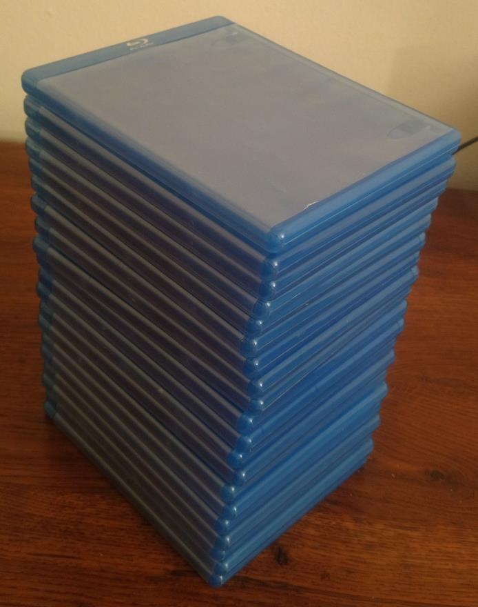 Lot of 20 Blue Viva Elite Single Disc Empty Blu-ray Storage Cases CD DVD
