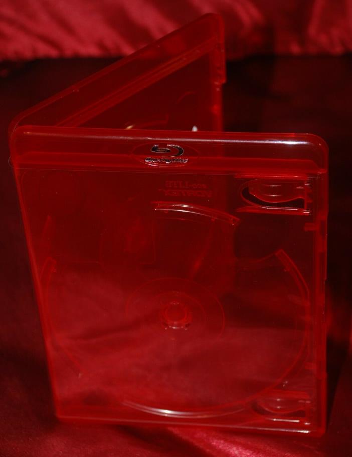 Rare AMARAY VORTEX 2-disc transparent RED BLU-RAY CASE - embossed silver logo