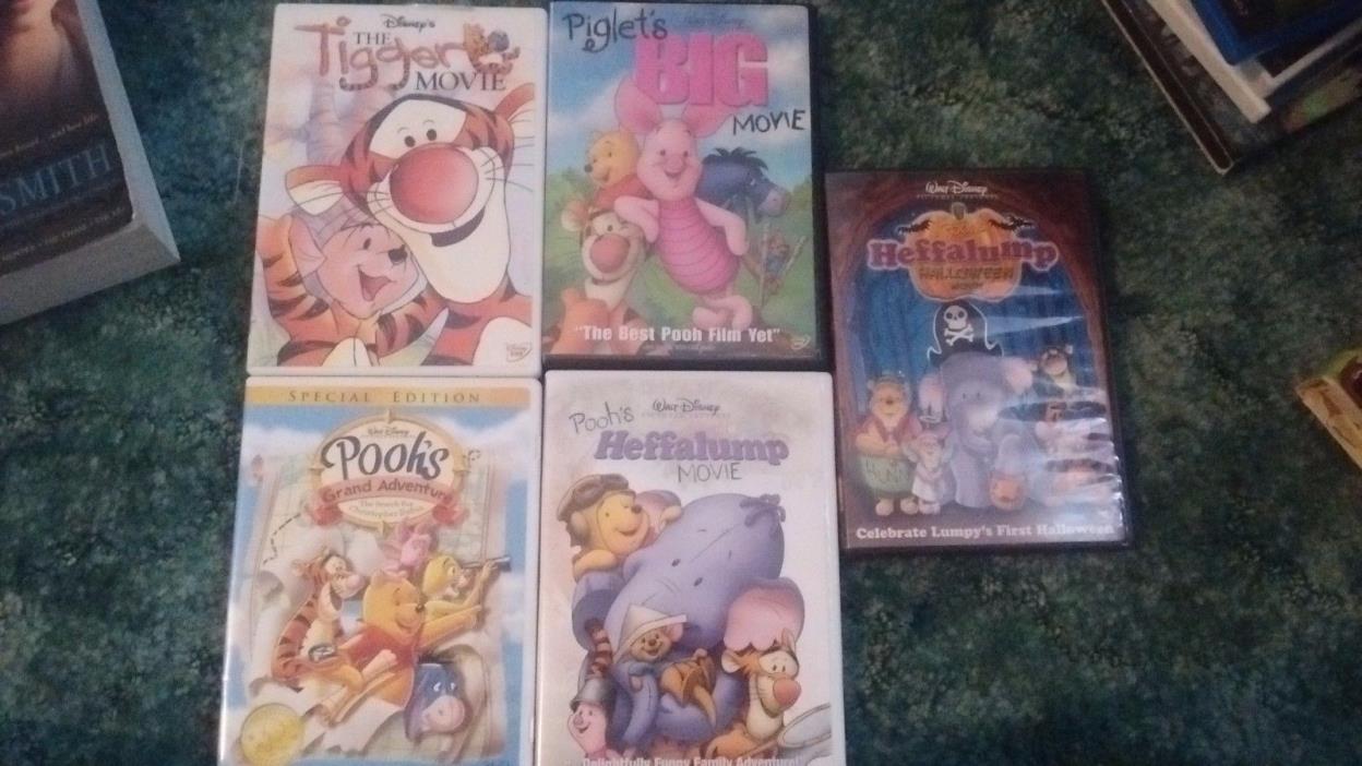 5 Winnie the Pooh empty dvd cases, no Discs included just the case