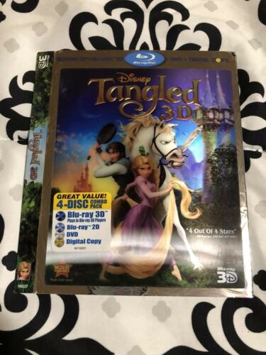 Tangled 3D Blu ray Slipcover Only Lenticular Disney