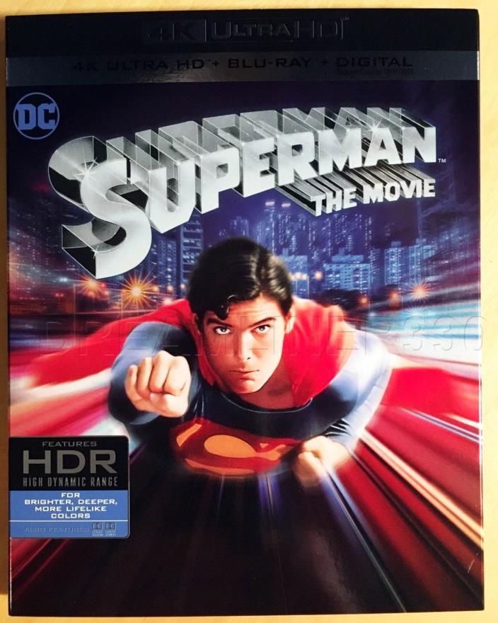 SLIPCOVER ONLY: SUPERMAN THE MOVIE (1978 2018) UHD 4K ULTRA HD BLU-RAY SLIPCOVER