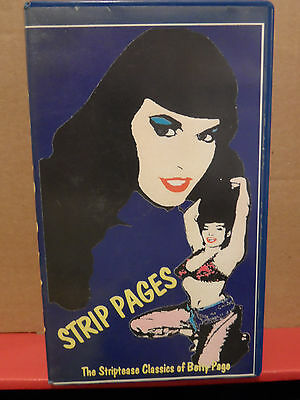 Strip Pages The Striptease Classics of Betty Page VHS BOX ONLY No Tape