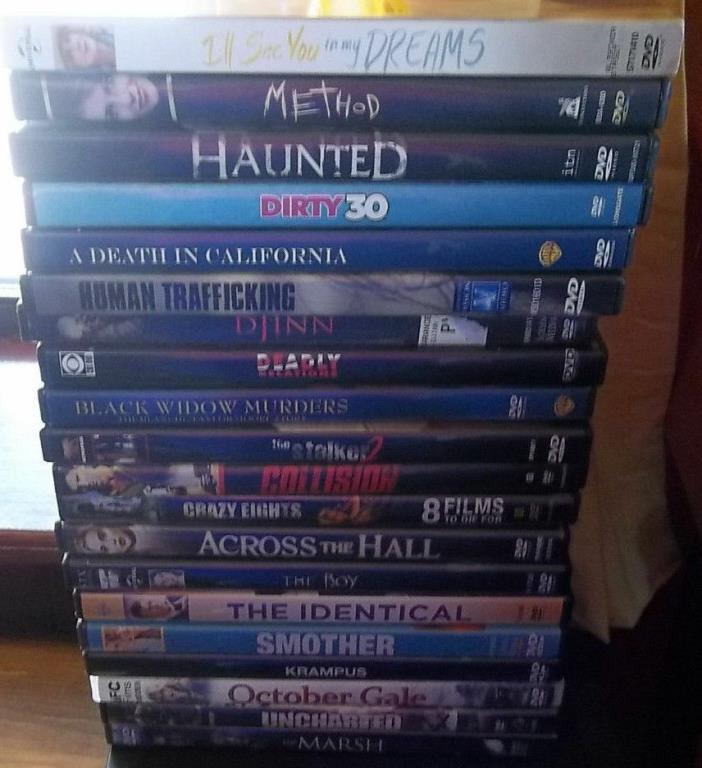 Lot of 20 empty movie DVD cases with cover art (NO DVD'S INCLUDED)