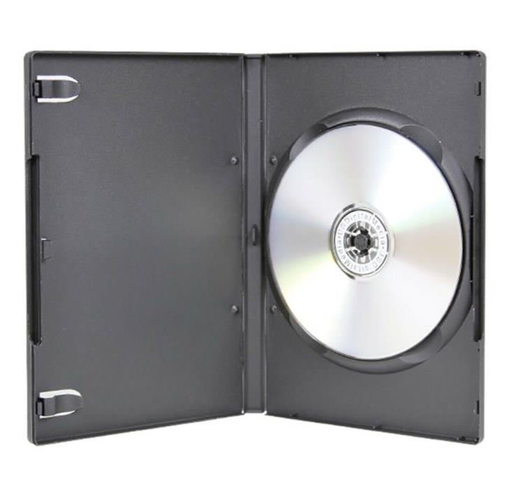 30 PCS 14mm Standard Black Single DVD Cases