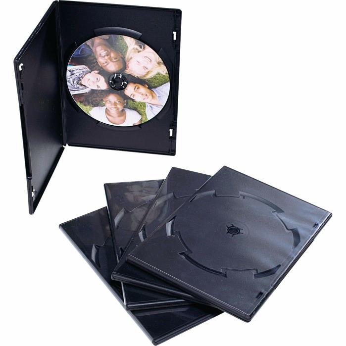 Verbatim 25 pack Plastic Hardcover DVD CD Blueray Slim Disk Video Trimcase Black