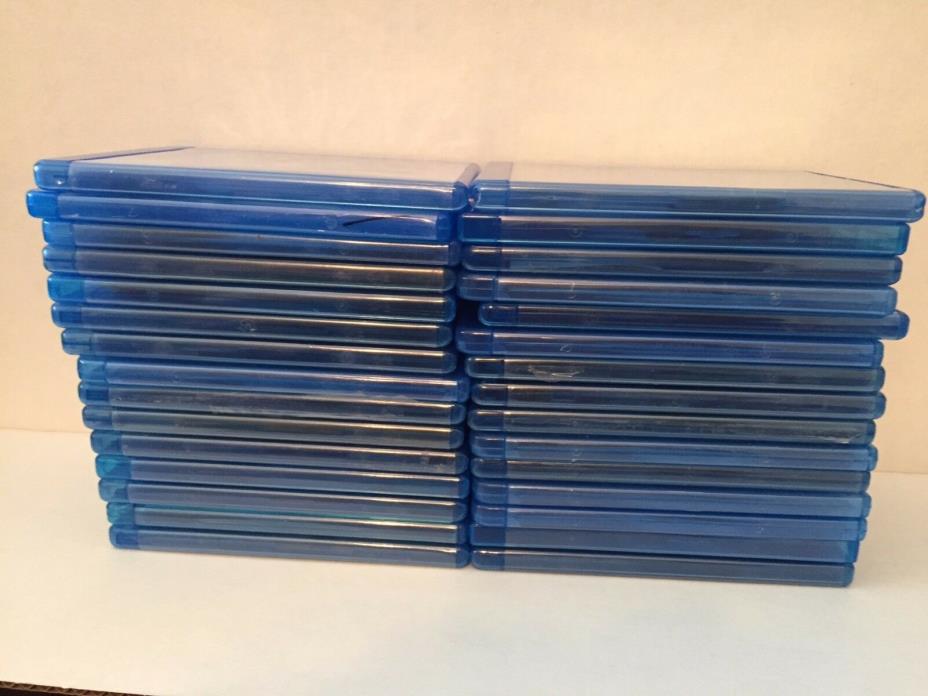 30 Empty Blu-Ray Replacement Cases - Used but good condition