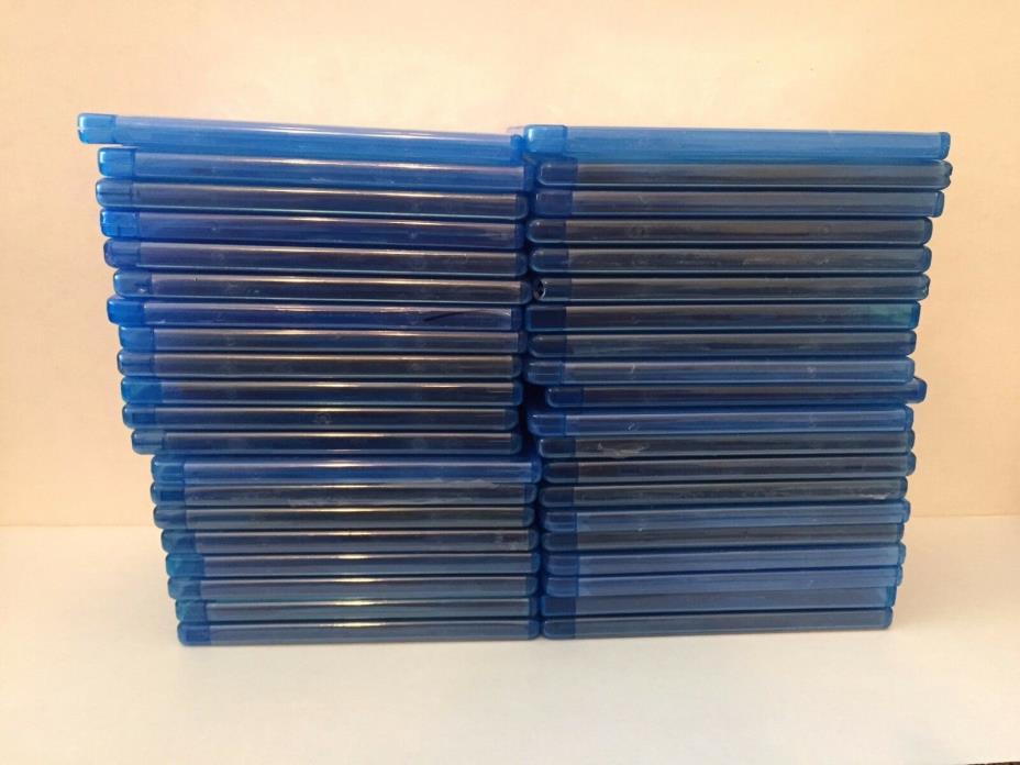 40 Empty Blu-Ray Replacement Cases - Used but good condition