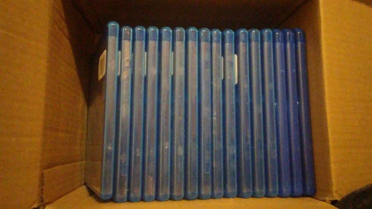 Lot of 16 Empty Used Blu-ray Disc Cases
