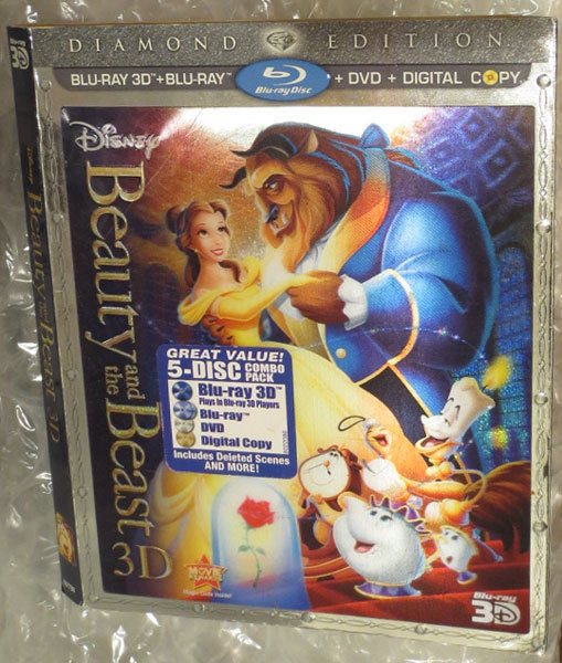 Beauty and the Beast LENTICULAR SLIPCOVER only (no discs or case) blu-ray 3d