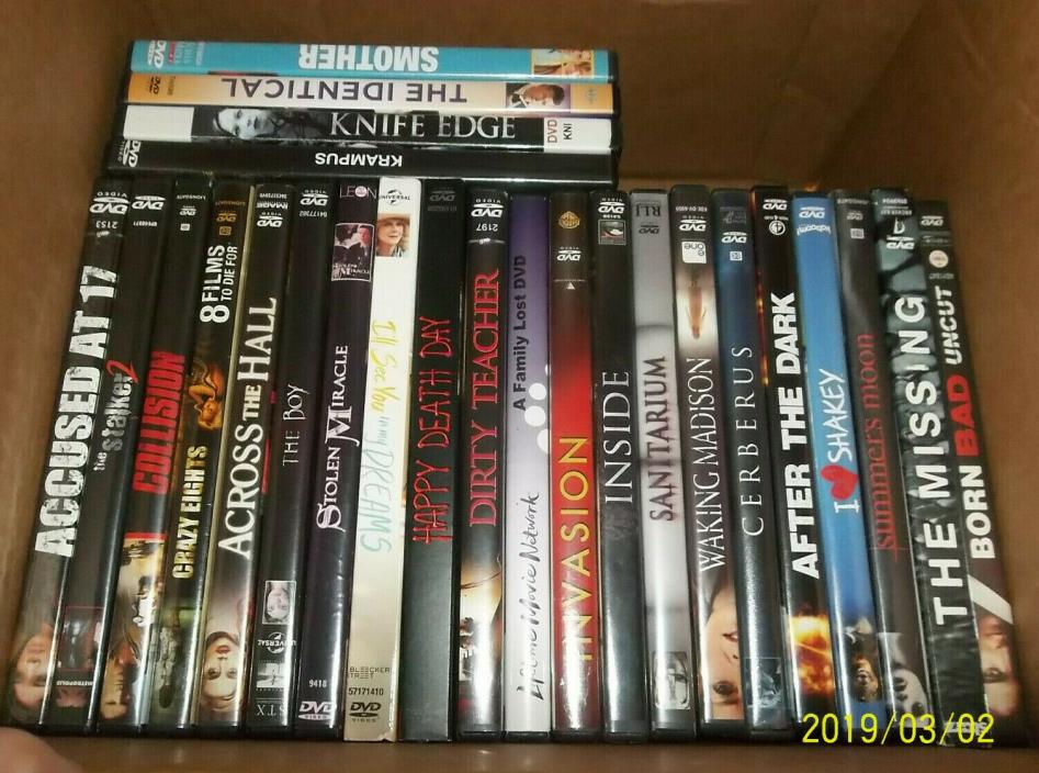 Lot of 25 Empty DVD Cases with art ( no dvds included)
