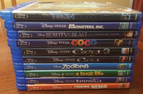 10 Empty Blu-Ray DVD Cases Disney