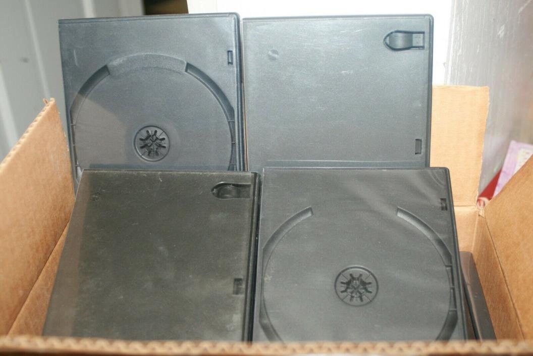 30 Black cases 14mm Standard regular Quality single disc Empty DVD Cases