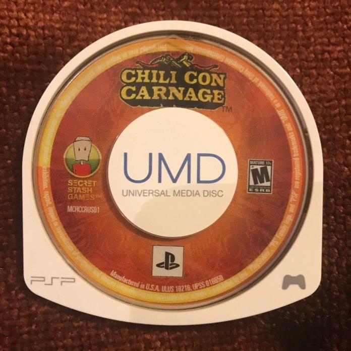 CHILI CON CARNAGE (Sony PSP) UMD Video Game - DISC ONLY - 2007 - Tested!