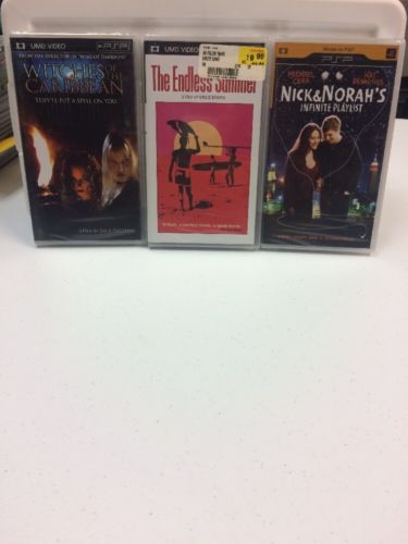 psp umd movie lot: Nick & Nora, Endless Summer & Witches Of The Caribbean *NEW*
