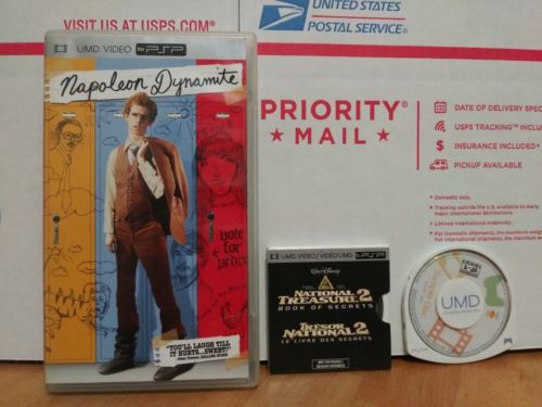 Napoleon Dynamite National Treasure 2 UMD Video PSP Sample Disc Lot Movie