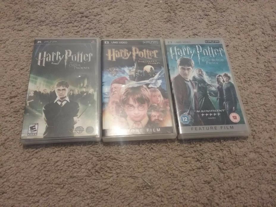 Harry Potter and the Sorcerers Stone,Half blood Prince umd, Order of Pheonix gam