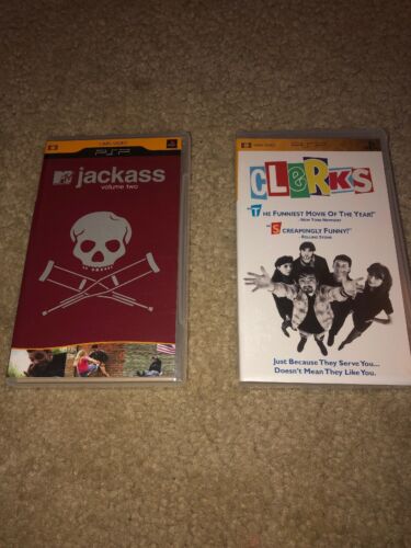 Psp Umd Movies Jackass Vol 2 & Clerks !  BRAND NEW SEALED!