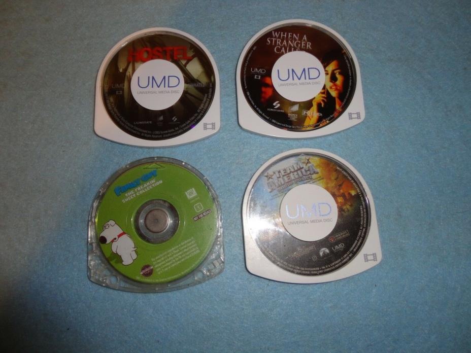 PSP UMD 4 Movie Lot / TESTED ! PLAY GREAT !