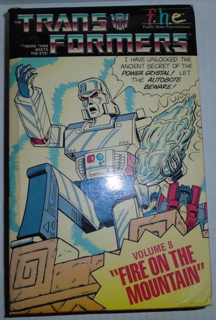 1984 FHE Transformers VHS tape Fire On The Mountain Volume 8 Megatron Optimus