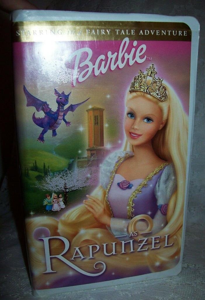 Barbie as Rapunzel (VHS, 2002) in Clamshell, Animated Cartoon