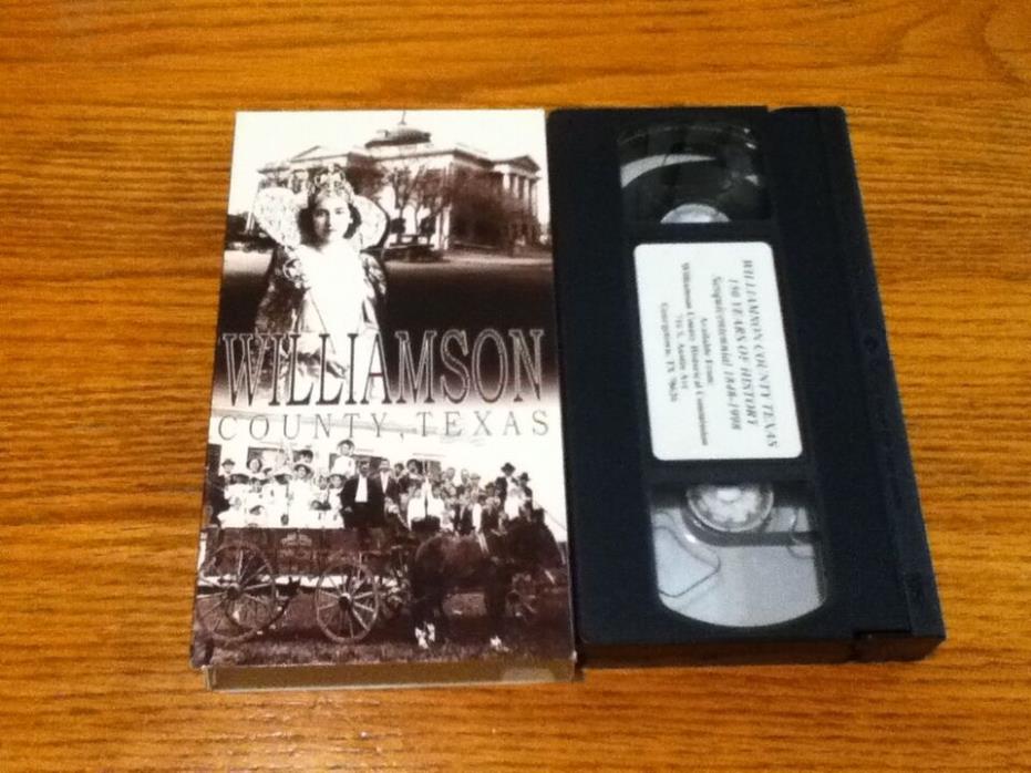 WILLIAMSON COUNTY TEXAS 1998 Sesquicentennial VHS Video HISTORY Genealogy 60 MIN