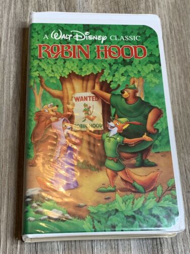 Robin Hood Black Diamond Classic Disney VHS Tape with Case Excellent Tested USA