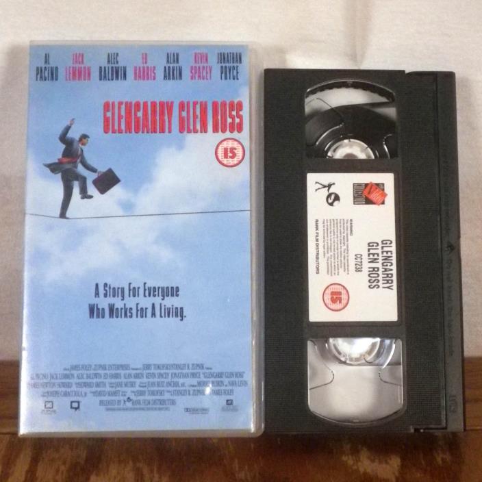 RARE Glengarry Glen Ross VHS Movie Film UK PAL Version Alec Baldwin Zupnik