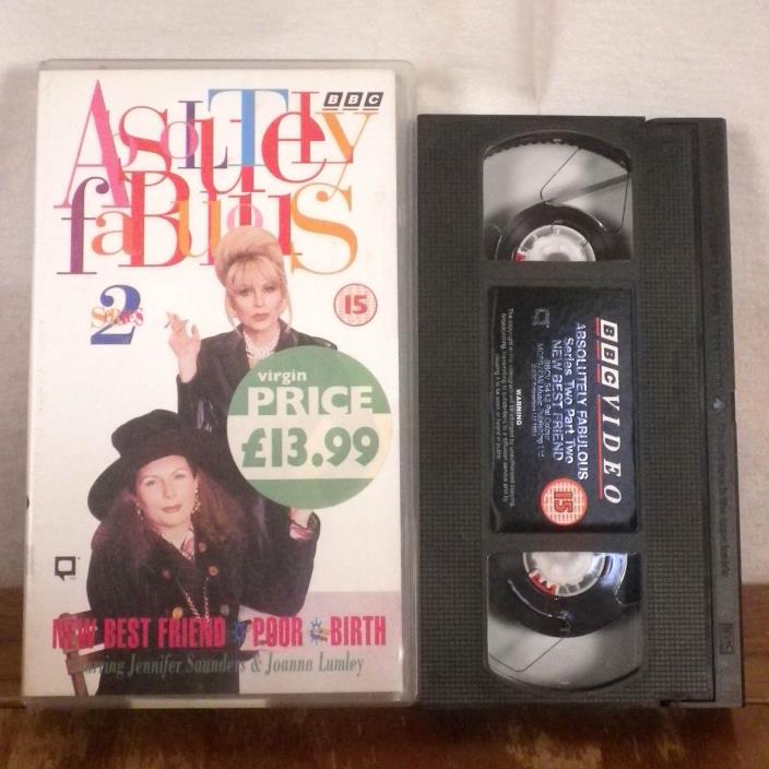 Absolutely Fabulous Series 2 VHS Tape BBC New Best Friend Poor Birth UK Version