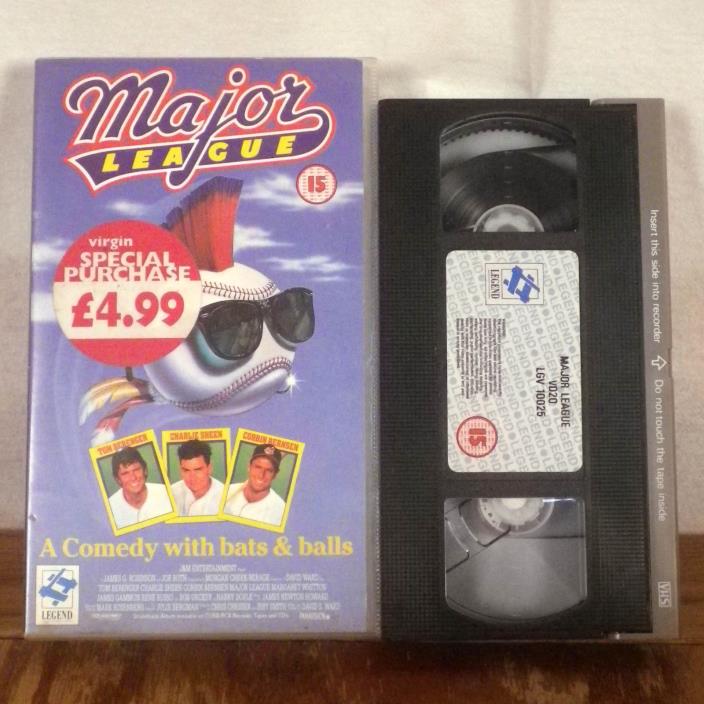 RARE Major League VHS Movie Film UK PAL Version chalie sheen Legend