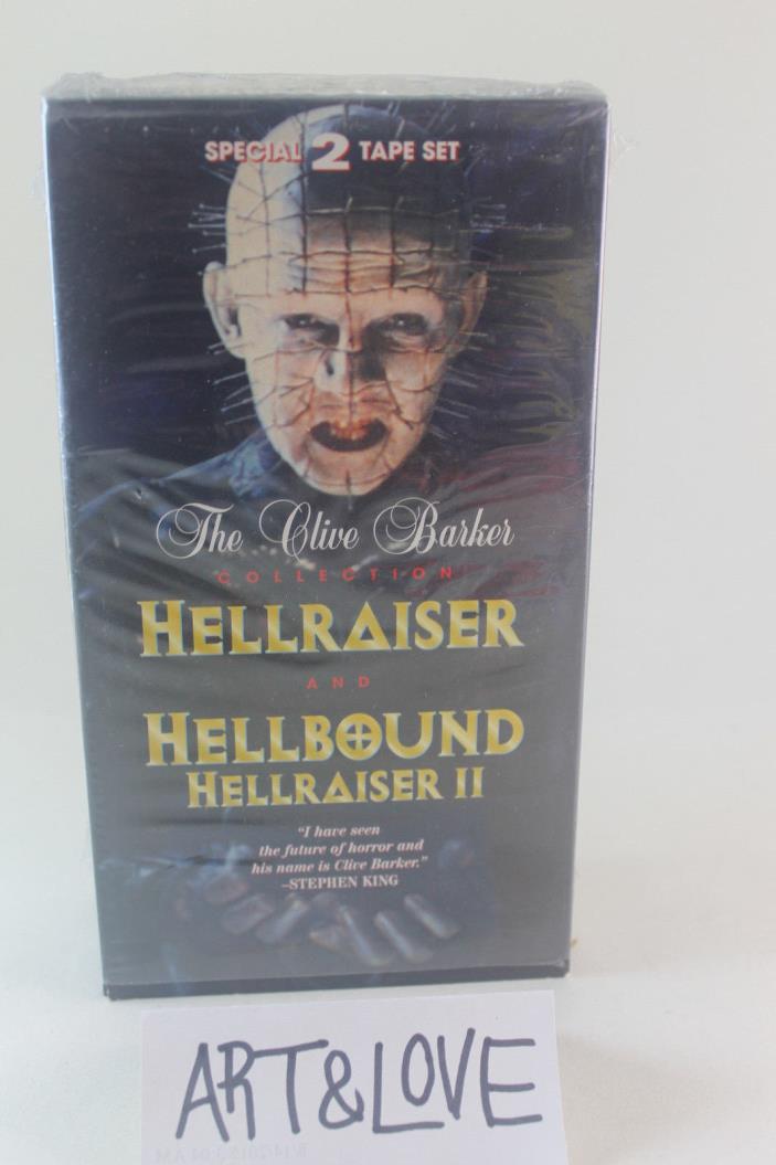 THE CLIVE BARKER COLLECTION HELLRAISER 1 AND 2 VHS BOX SET Hellbound