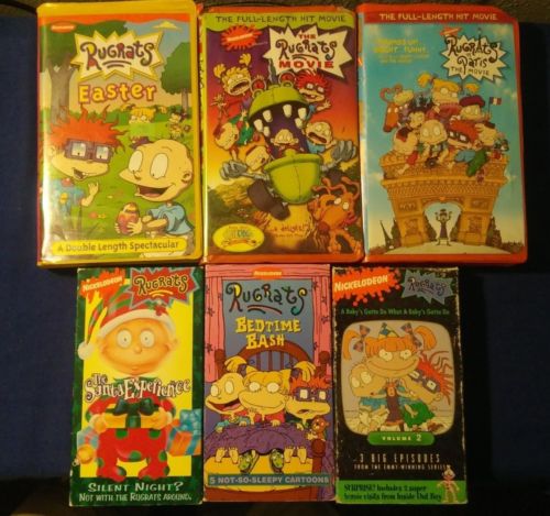 6 Rugrats VHS Lot Easter Santa Experience Bedtime Bash Paris Movie Nickelodeon