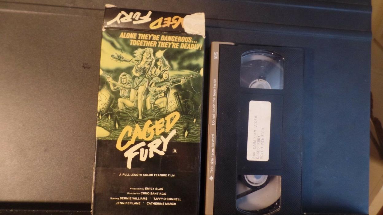 CAGED FURY OOP 1983 VHS CULT ACTION VEC FREE SHIPPING