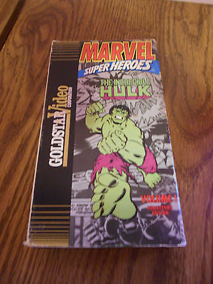 The Incredible Hulk Marvel Super Heroes VHS 1991 Goldstar Video, Volume 1