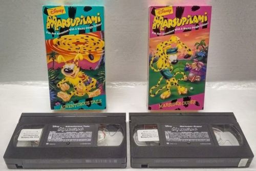 Disney Marsupilami Adventurous Tails & Marsuper-Duper VHS Video Tape LOT - RARE