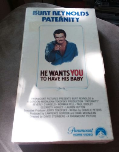 Paternity VHS 1981 Paramount, Burt Reynolds, Beverly  D'Angelo Rare Comedy Drama